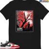 T-Shirt - Nike Dunk Low EMB NBA 75th Anniversary Chicago - Sneaker-Matching T-Shirt (HAND In HAND LOVE NEVER FAILS)