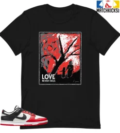 T-Shirt - Nike Dunk Low EMB NBA 75th Anniversary Chicago - Sneaker-Matching T-Shirt (HAND In HAND LOVE NEVER FAILS)