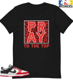 T-Shirt - Nike Dunk Low EMB NBA 75th Anniversary Chicago - Sneaker-Matching T-Shirt (PRAY To The Top)