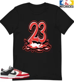 T-Shirt - Nike Dunk Low EMB NBA 75th Anniversary Chicago - Sneaker-Matching T-Shirt (23 Splashing)
