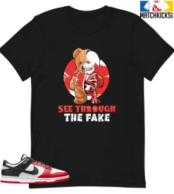 T-Shirt - Nike Dunk Low EMB NBA 75th Anniversary Chicago - Sneaker-Matching T-Shirt (Skelo-Bear)