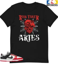 T-Shirt - Nike Dunk Low EMB NBA 75th Anniversary Chicago - Sneaker-Matching T-Shirt (RAM Risk Taker)