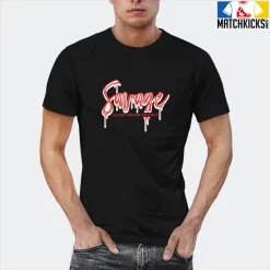 T-Shirt - Nike Dunk Low EMB NBA 75th Anniversary Chicago - Sneaker-Matching T-Shirt (Savage Classy Bougie Ratchet) -Nike Dunk shop online mockupGenerator 2845