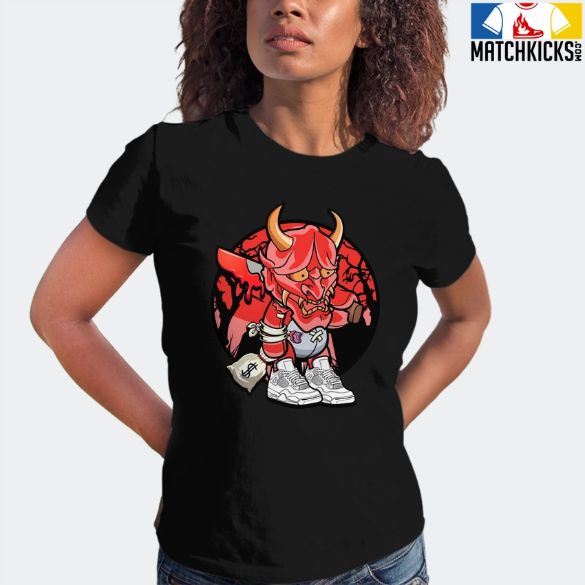 T-Shirt - Nike Dunk Low EMB NBA 75th Anniversary Chicago - Sneaker-Matching T-Shirt (Money Devil) 6 T-Shirt - Nike Dunk Low EMB NBA 75th Anniversary Chicago - Sneaker-Matching T-Shirt (Money Devil) - Image 4