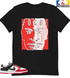 T-Shirt - Nike Dunk Low EMB NBA 75th Anniversary Chicago - Sneaker-Matching T-Shirt (FOCUS)