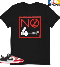 T-Shirt - Nike Dunk Low EMB NBA 75th Anniversary Chicago - Sneaker-Matching T-Shirt (NO Time For BULL Shit)