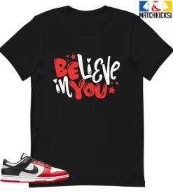 T-Shirt - Nike Dunk Low EMB NBA 75th Anniversary Chicago - Sneaker-Matching T-Shirt (Believe In You)