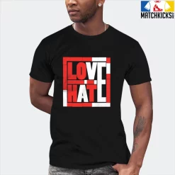 T-Shirt - Nike Dunk Low EMB NBA 75th Anniversary Chicago - Sneaker-Matching T-Shirt (Love Over Hate) -Nike Dunk shop online mockupGenerator 2975