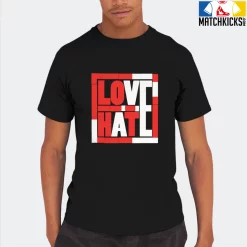 T-Shirt - Nike Dunk Low EMB NBA 75th Anniversary Chicago - Sneaker-Matching T-Shirt (Love Over Hate) -Nike Dunk shop online mockupGenerator 2976