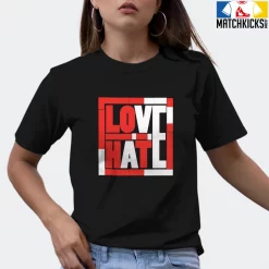 T-Shirt - Nike Dunk Low EMB NBA 75th Anniversary Chicago - Sneaker-Matching T-Shirt (Love Over Hate) -Nike Dunk shop online mockupGenerator 2977