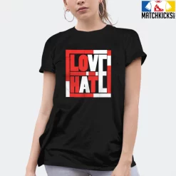 T-Shirt - Nike Dunk Low EMB NBA 75th Anniversary Chicago - Sneaker-Matching T-Shirt (Love Over Hate) -Nike Dunk shop online mockupGenerator 2978