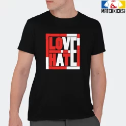 T-Shirt - Nike Dunk Low EMB NBA 75th Anniversary Chicago - Sneaker-Matching T-Shirt (Love Over Hate) -Nike Dunk shop online mockupGenerator 2979