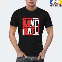 T-Shirt - Nike Dunk Low EMB NBA 75th Anniversary Chicago - Sneaker-Matching T-Shirt (Love Over Hate) -Nike Dunk shop online mockupGenerator 2980