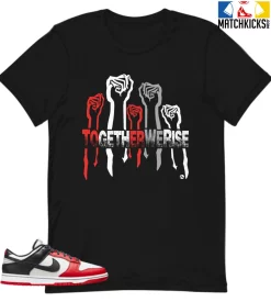 T-Shirt - Nike Dunk Low EMB NBA 75th Anniversary Chicago - Sneaker-Matching T-Shirt (Together We Rise)