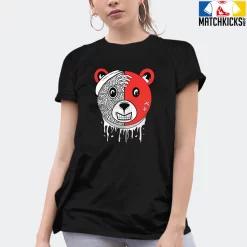 T-Shirt - Nike Dunk Low EMB NBA 75th Anniversary Chicago - Sneaker-Matching T-Shirt (Bear Face) -Nike Dunk shop online mockupGenerator 3068