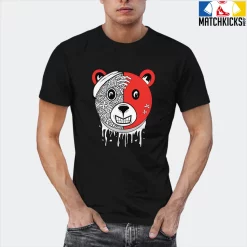 T-Shirt - Nike Dunk Low EMB NBA 75th Anniversary Chicago - Sneaker-Matching T-Shirt (Bear Face) -Nike Dunk shop online mockupGenerator 3070