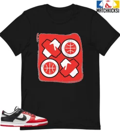 T-Shirt - Nike Dunk Low EMB NBA 75th Anniversary Chicago - Sneaker-Matching T-Shirt (XOXO Basketball)