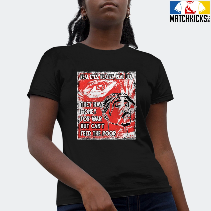 T-Shirt - Nike Dunk Low EMB NBA 75th Anniversary Chicago - Sneaker-Matching T-Shirt (TUPAC Real Eyes Realize Real Lies) 4 T-Shirt - Nike Dunk Low EMB NBA 75th Anniversary Chicago - Sneaker-Matching T-Shirt (TUPAC Real Eyes Realize Real Lies) - Image 2