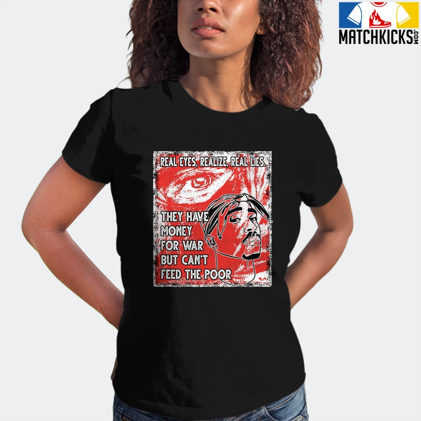 T-Shirt - Nike Dunk Low EMB NBA 75th Anniversary Chicago - Sneaker-Matching T-Shirt (TUPAC Real Eyes Realize Real Lies) 6 T-Shirt - Nike Dunk Low EMB NBA 75th Anniversary Chicago - Sneaker-Matching T-Shirt (TUPAC Real Eyes Realize Real Lies) - Image 4