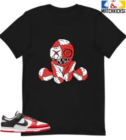 T-Shirt - Nike Dunk Low EMB NBA 75th Anniversary Chicago - Sneaker-Matching T-Shirt (VOODOO BEAR)