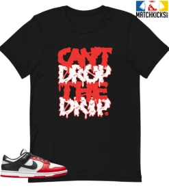 T-Shirt - Nike Dunk Low EMB NBA 75th Anniversary Chicago - Sneaker-Matching T-Shirt (Cant Drop The Drip)