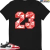 T-Shirt - Nike Dunk Low EMB NBA 75th Anniversary Chicago - Sneaker-Matching T-Shirt (23 Number Design 1) -Nike Dunk shop online mockupGenerator 3179