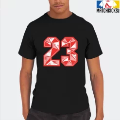 T-Shirt - Nike Dunk Low EMB NBA 75th Anniversary Chicago - Sneaker-Matching T-Shirt (23 Number Design 1) -Nike Dunk shop online mockupGenerator 3183