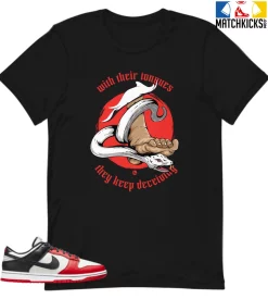 T-Shirt - Nike Dunk Low EMB NBA 75th Anniversary Chicago - Sneaker-Matching T-Shirt (With Their Tongues)