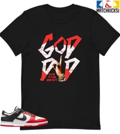 T-Shirt - Nike Dunk Low EMB NBA 75th Anniversary Chicago - Sneaker-Matching T-Shirt (God Did)