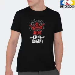 T-Shirt - Nike Dunk Low EMB NBA 75th Anniversary Chicago - Sneaker-Matching T-Shirt (ADJUST Your CROWN And Handle It) -Nike Dunk shop online mockupGenerator 3222