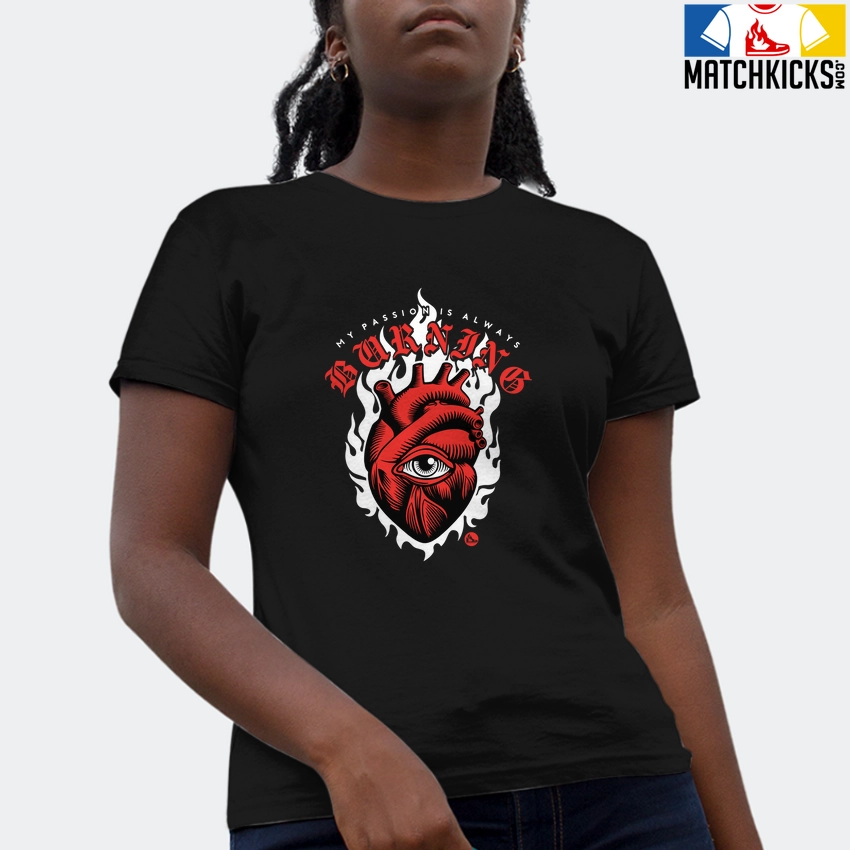 T-Shirt - Nike Dunk Low EMB NBA 75th Anniversary Chicago - Sneaker-Matching T-Shirt (My Passion Is Always Burning) 4 T-Shirt - Nike Dunk Low EMB NBA 75th Anniversary Chicago - Sneaker-Matching T-Shirt (My Passion Is Always Burning) - Image 2