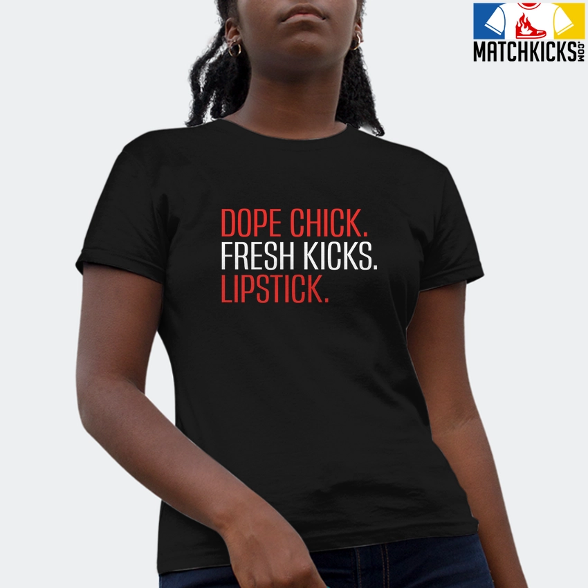 T-Shirt - Nike Dunk Low EMB NBA 75th Anniversary Chicago - Sneaker-Matching T-Shirt (Dope Chick) 4 T-Shirt - Nike Dunk Low EMB NBA 75th Anniversary Chicago - Sneaker-Matching T-Shirt (Dope Chick) - Image 2