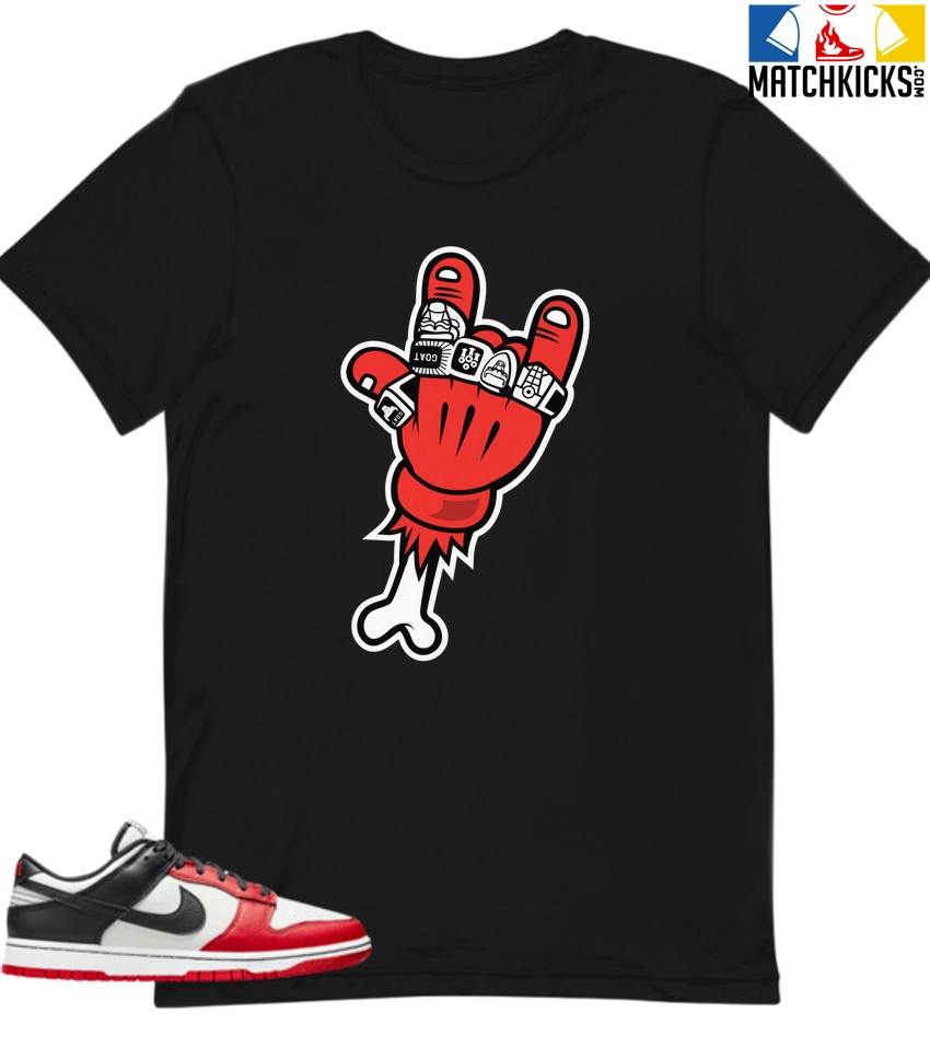 T-Shirt - Nike Dunk Low EMB NBA 75th Anniversary Chicago - Sneaker-Matching T-Shirt (RINGS CHAMPIONS) 3 T-Shirt - Nike Dunk Low EMB NBA 75th Anniversary Chicago - Sneaker-Matching T-Shirt (RINGS CHAMPIONS)