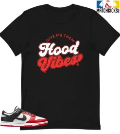 T-Shirt - Nike Dunk Low EMB NBA 75th Anniversary Chicago - Sneaker-Matching T-Shirt (Hood Vibes)