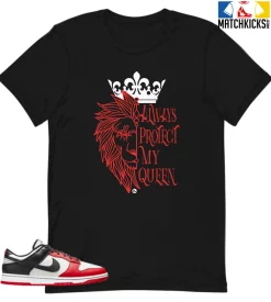 T-Shirt - Nike Dunk Low EMB NBA 75th Anniversary Chicago - Sneaker-Matching T-Shirt (MALE KING)
