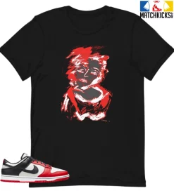 T-Shirt - Nike Dunk Low EMB NBA 75th Anniversary Chicago - Sneaker-Matching T-Shirt (Marilyn Abstract)