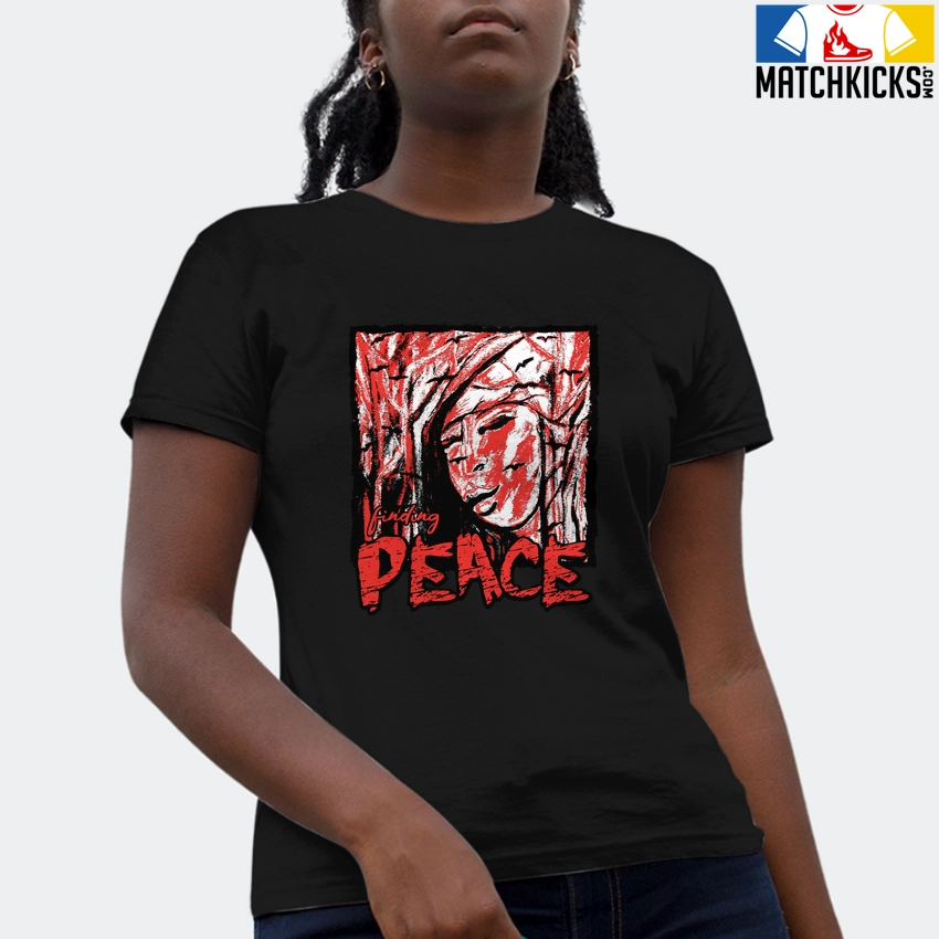 T-Shirt - Nike Dunk Low EMB NBA 75th Anniversary Chicago - Sneaker-Matching T-Shirt (finding PEACE) 4 T-Shirt - Nike Dunk Low EMB NBA 75th Anniversary Chicago - Sneaker-Matching T-Shirt (finding PEACE) - Image 2