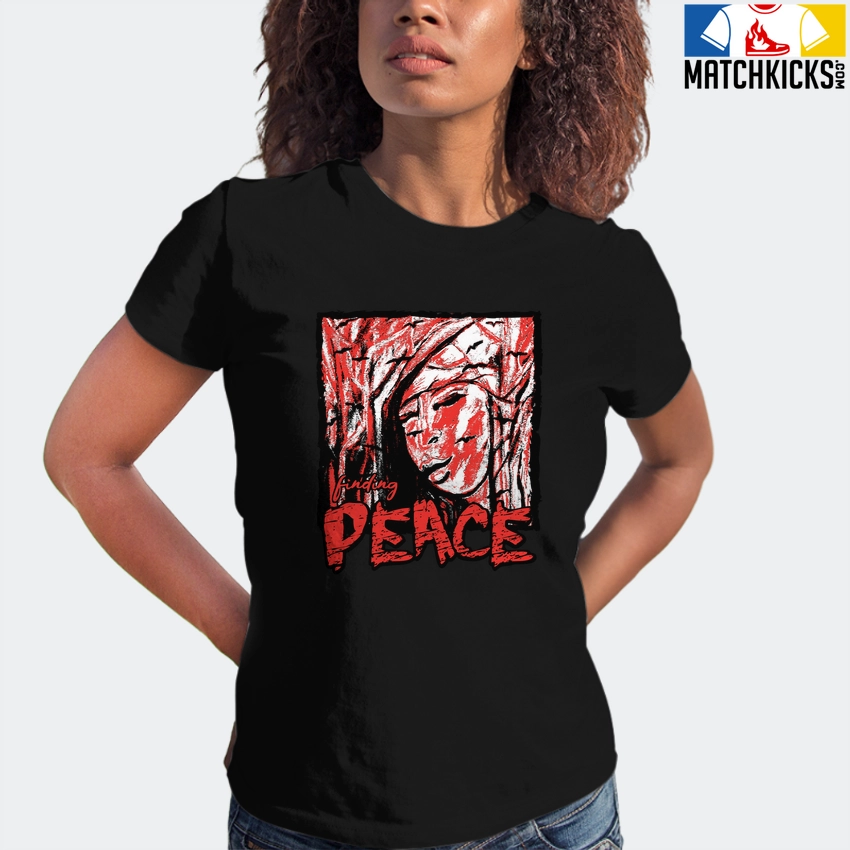 T-Shirt - Nike Dunk Low EMB NBA 75th Anniversary Chicago - Sneaker-Matching T-Shirt (finding PEACE) 6 T-Shirt - Nike Dunk Low EMB NBA 75th Anniversary Chicago - Sneaker-Matching T-Shirt (finding PEACE) - Image 4