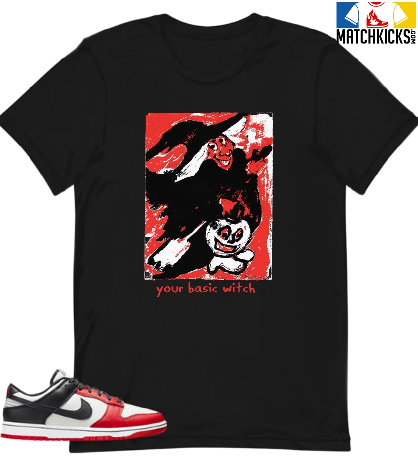 T-Shirt - Nike Dunk Low EMB NBA 75th Anniversary Chicago - Sneaker-Matching T-Shirt (your Basic Witch) 3 T-Shirt - Nike Dunk Low EMB NBA 75th Anniversary Chicago - Sneaker-Matching T-Shirt (your Basic Witch)