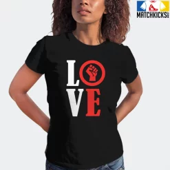 T-Shirt - Nike Dunk Low EMB NBA 75th Anniversary Chicago - Sneaker-Matching T-Shirt (Love - BLM) -Nike Dunk shop online mockupGenerator 3523