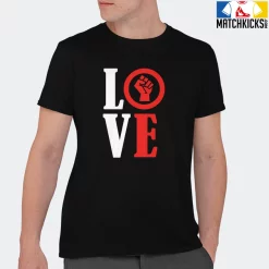 T-Shirt - Nike Dunk Low EMB NBA 75th Anniversary Chicago - Sneaker-Matching T-Shirt (Love - BLM) -Nike Dunk shop online mockupGenerator 3528