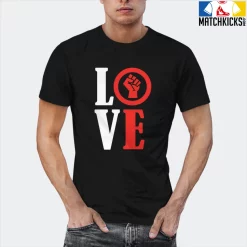 T-Shirt - Nike Dunk Low EMB NBA 75th Anniversary Chicago - Sneaker-Matching T-Shirt (Love - BLM) -Nike Dunk shop online mockupGenerator 3529