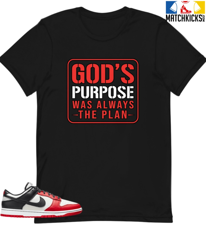 T-Shirt - Nike Dunk Low EMB NBA 75th Anniversary Chicago - Sneaker-Matching T-Shirt (God's Purpose) 3 T-Shirt - Nike Dunk Low EMB NBA 75th Anniversary Chicago - Sneaker-Matching T-Shirt (God's Purpose)