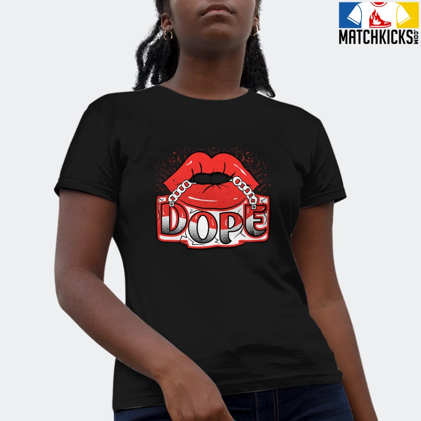 T-Shirt - Nike Dunk Low EMB NBA 75th Anniversary Chicago - Sneaker-Matching T-Shirt (Dope Lips) 4 T-Shirt - Nike Dunk Low EMB NBA 75th Anniversary Chicago - Sneaker-Matching T-Shirt (Dope Lips) - Image 2