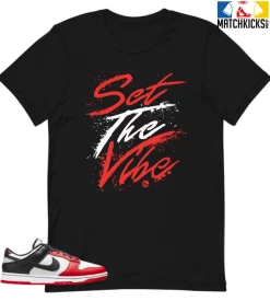 T-Shirt - Nike Dunk Low EMB NBA 75th Anniversary Chicago - Sneaker-Matching T-Shirt (Set The Vibe)