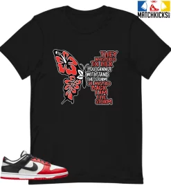 T-Shirt - Nike Dunk Low EMB NBA 75th Anniversary Chicago - Sneaker-Matching T-Shirt (Butterfly I AM The Storm)