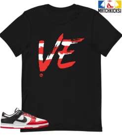T-Shirt - Nike Dunk Low EMB NBA 75th Anniversary Chicago - Sneaker-Matching T-Shirt (Rainbow Love Right)