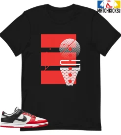 T-Shirt - Nike Dunk Low EMB NBA 75th Anniversary Chicago - Sneaker-Matching T-Shirt (BALLIN OUT)