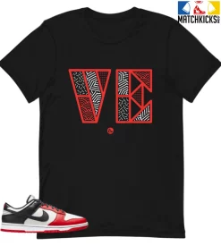 T-Shirt - Nike Dunk Low EMB NBA 75th Anniversary Chicago - Sneaker-Matching T-Shirt (Retro Love Right)