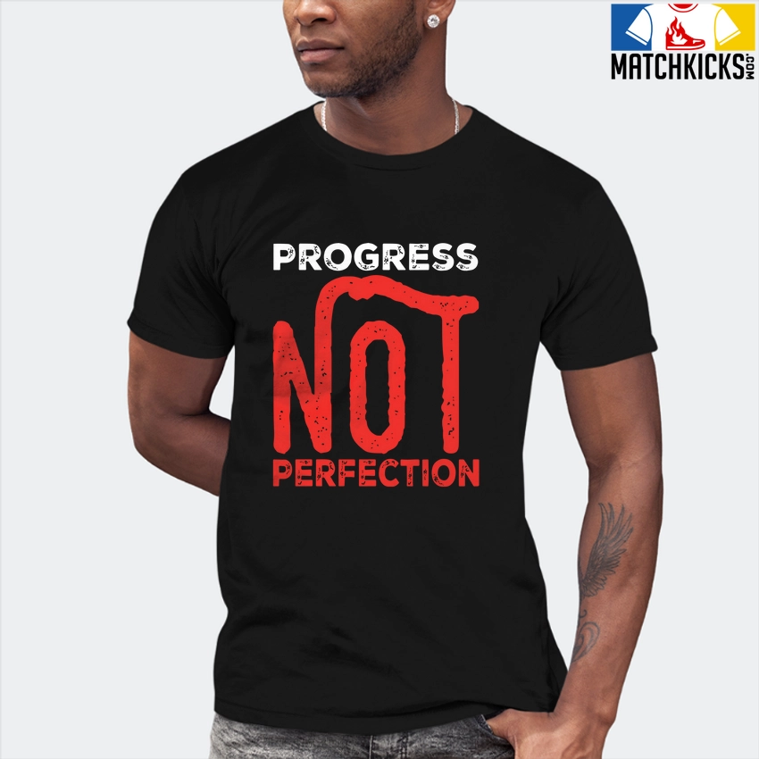 T-Shirt - Nike Dunk Low EMB NBA 75th Anniversary Chicago - Sneaker-Matching T-Shirt (Progress NOT Perfection) 7 T-Shirt - Nike Dunk Low EMB NBA 75th Anniversary Chicago - Sneaker-Matching T-Shirt (Progress NOT Perfection) - Image 5